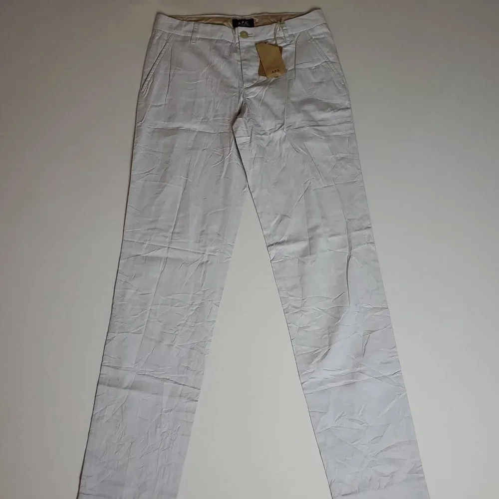 A.P.C. Chino a Pinces Grey Color Pants Women's Size 36 EU or 2/4 US - Picture 1 of 9
